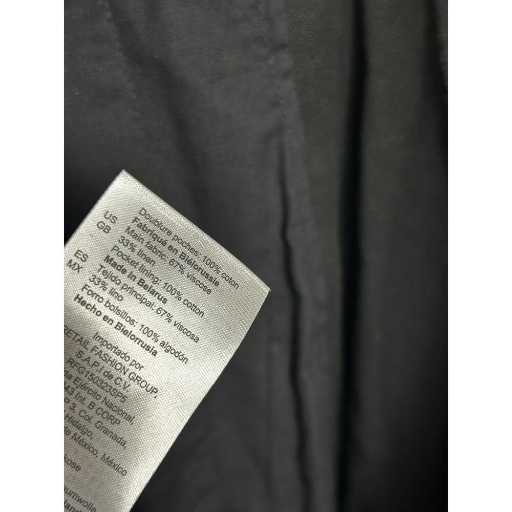SANDRO Tenerife Jumpsuit EU 36 US 4 Short Sleeve Pleated V Neck Black - Picture 13 of 16